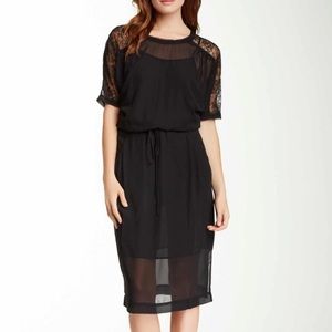 Cynthia Steffe Black lace Midi dress - like new - size 10